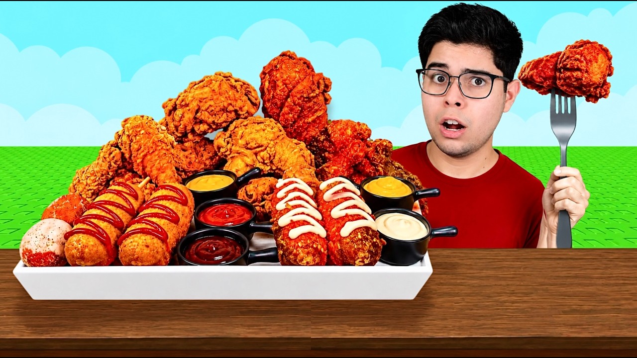 COMI TODAS AS COMIDAS DO MUKBANG ASMR DO ROBLOX EM UM ÚNICO VÍDEO!