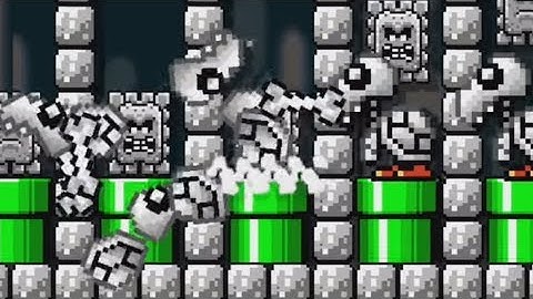 Secret of the Dry Bones Factory by Yuurg - Super Mario Maker - No Commentary 1bk