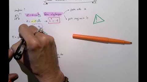 point bilan - rappel sur la forme algébrique d