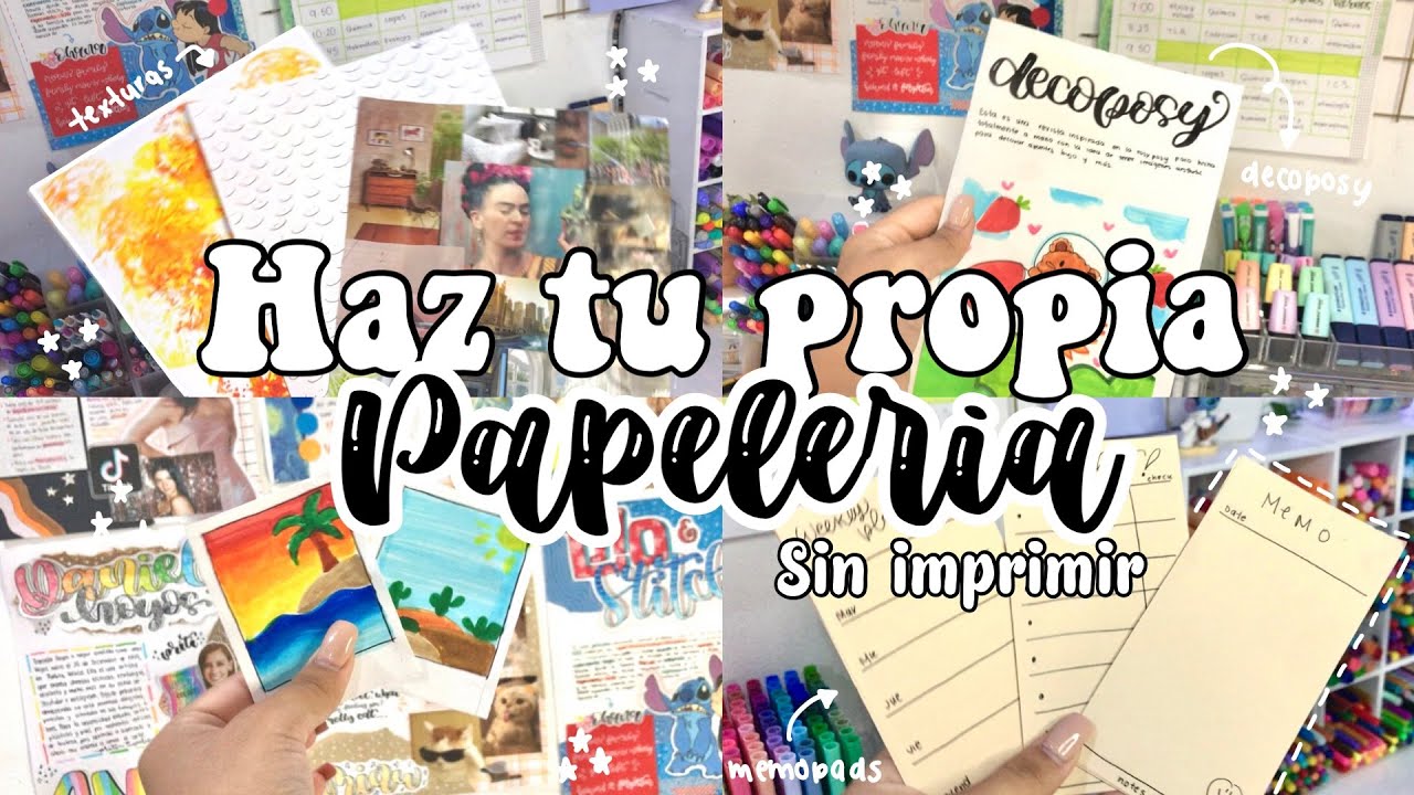 ✨Haz tu propia papelería casera sin imprimir✨+decoposy 📓🌿//parte 5