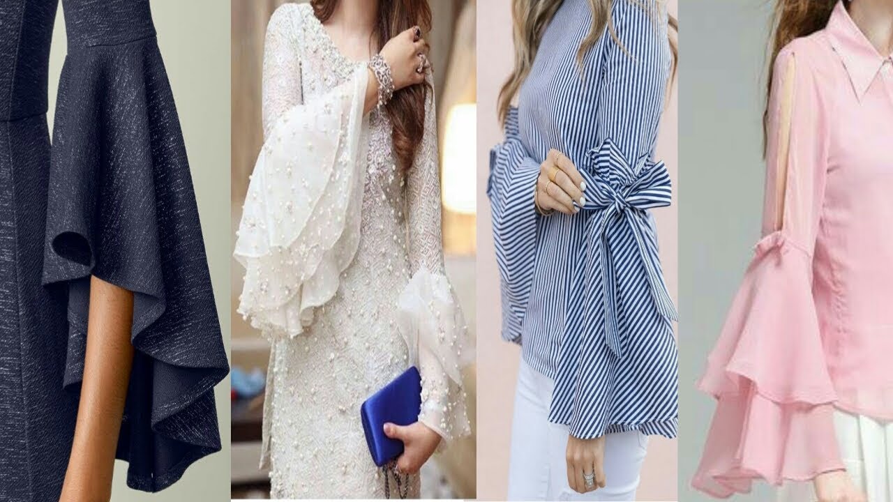 TOP NEW BELL SLEEVE DESIGNS RUFFLE SLEEVE TOPS DESIGNS BY (Fragrance