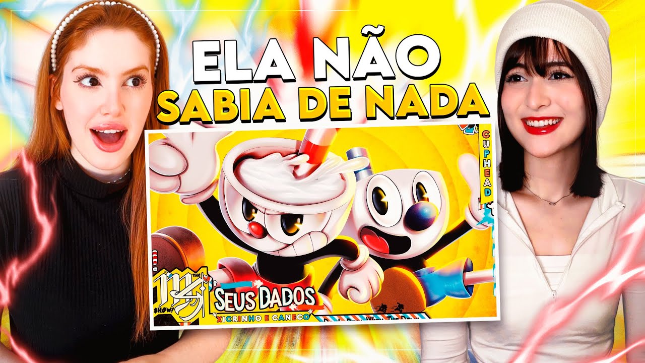 REACT Xicrinho e Caneco (Cuphead) - Seus Dados | M4rkim \u0026 VMZ | CR Reacts