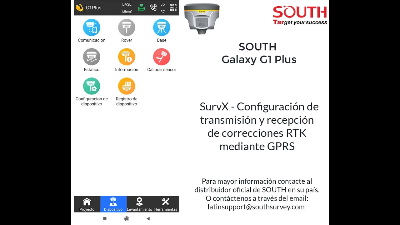 5.- SOUTH SurvX - Configuración de transmisión y recepción de correcciones RTK mediante GPRS