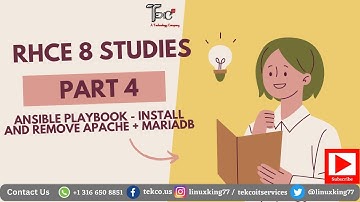 RHCE 8 Studies Part 4 | Ansible Playbook | Install and Remove Apache + MariaDB