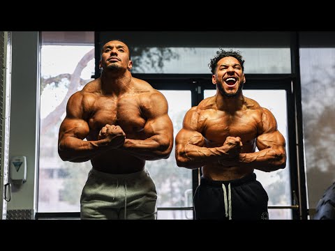 HE QUESTIONED MY NATTY STATUS - ARM WORKOUT, ARM WRESTLING, & POSING WITH LARRY WHEELS