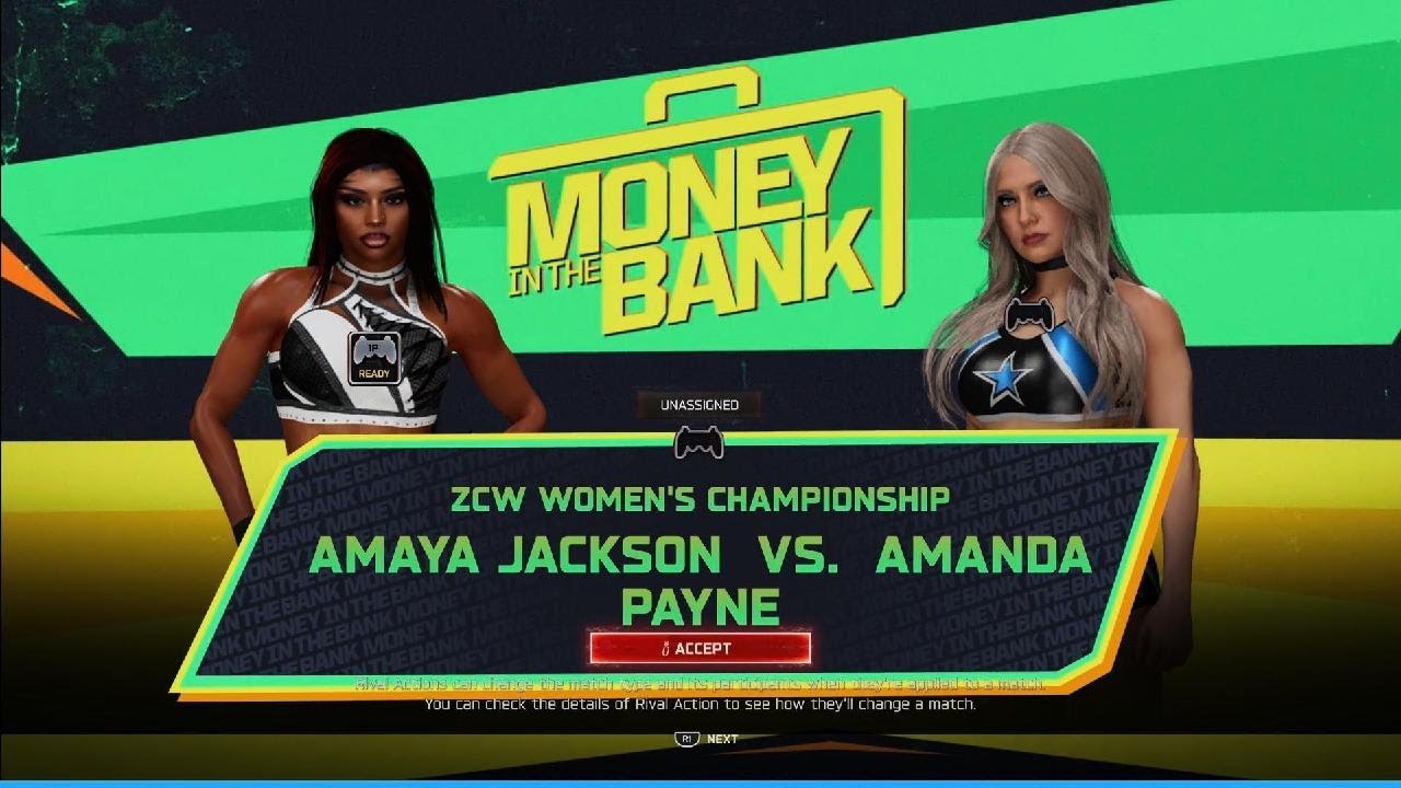 Amaya Jackson vs Amanda Payne for the Zcw women’s championship 