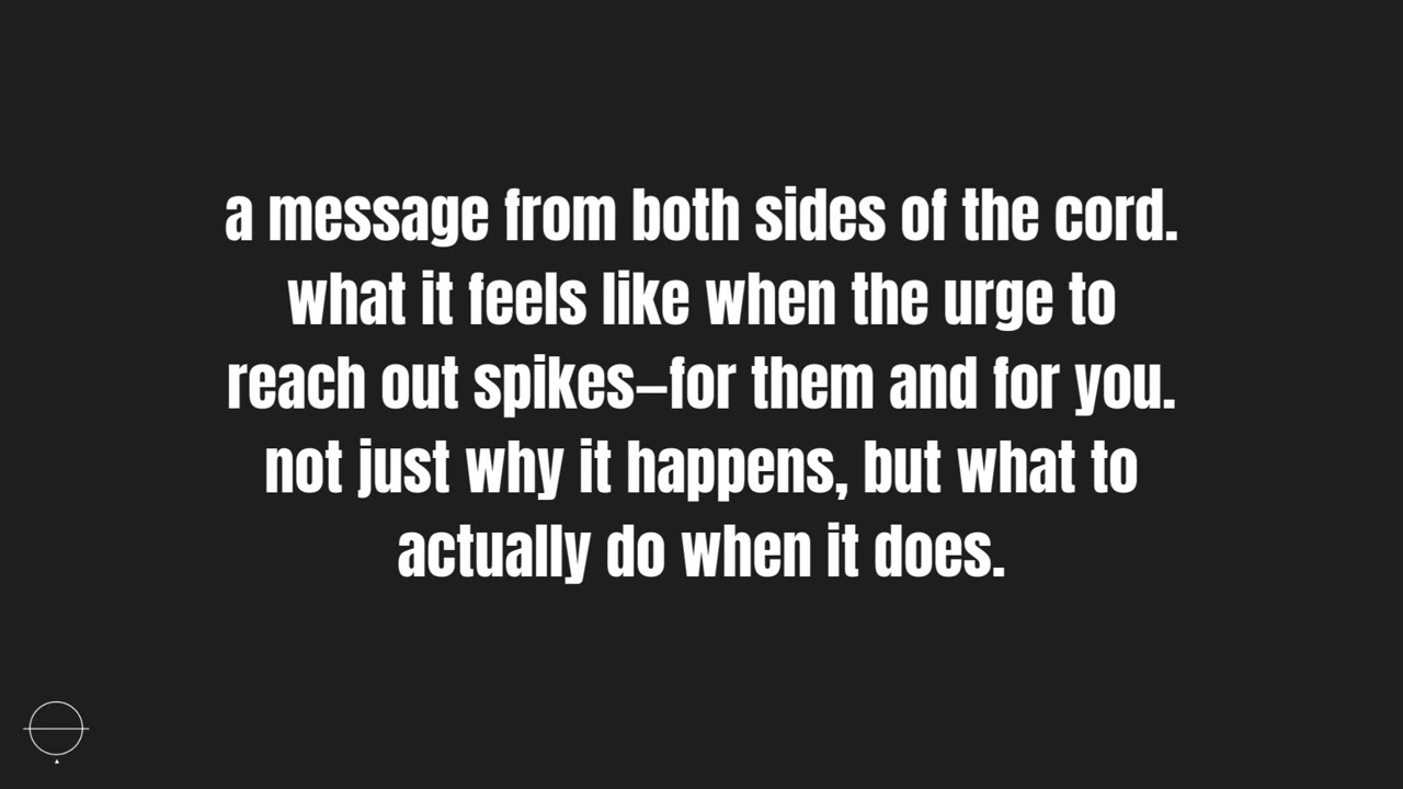 yes, they feel intense urges to reach out too ( ∞ )