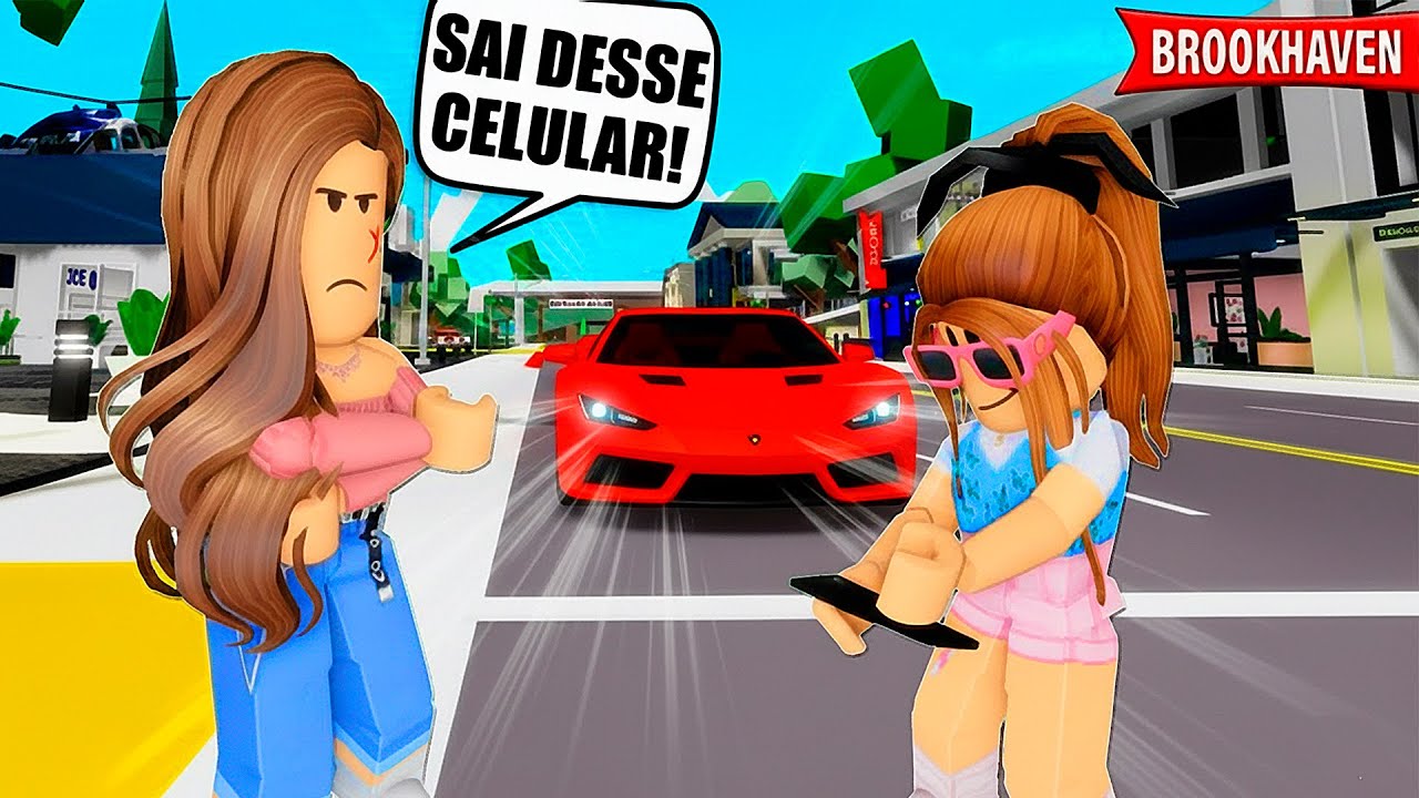 A MENINA NÃO PARAVA DE MEXER NO CELULAR | Historinhas Brookhaven RP | Roblox