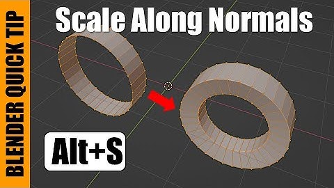 BLENDER QUICK TIP: SCALE ALONG NORMALS