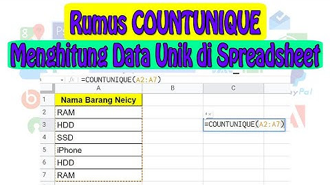 Rumus COUNTUNIQUE untuk Menghitung Data Unik di Spreadsheet