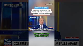 The Weekend hosts react after FCC Chair Brendan Carr doubles down on the equal-time rule