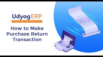 How to make Purchase Return in UdyogERP.