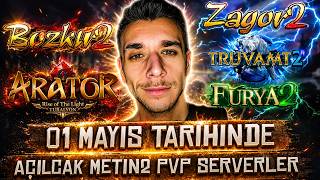 01 MAYIS TARİHİNDE AÇILACAK METİN2 PVP SERVERLER TAM LİSTE!! #metin2 #metin2pvp #arator2