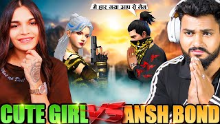 ANGRY GIRL VS ANSH BOND 😱 VS V Badge Streamer Girl Shocked आजा Ansh Bond 1 vs 50 में !! 😤