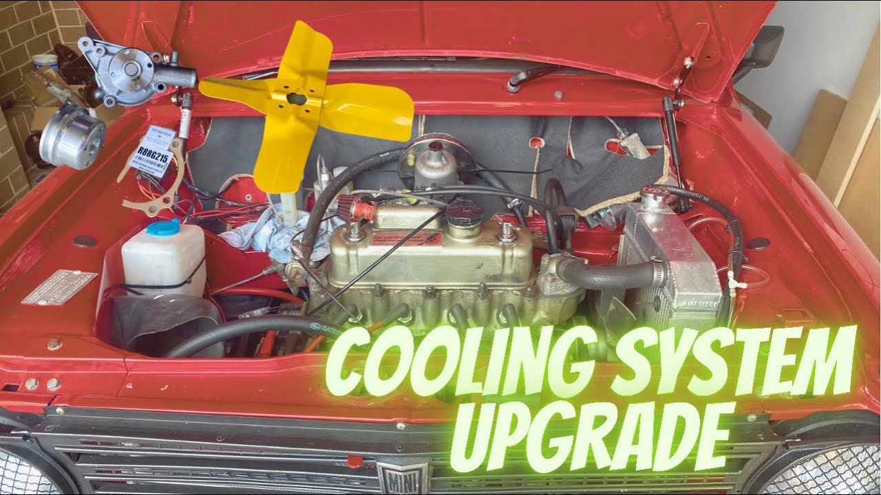 Replacing the water pump, undersize pulley and radiator fan on my 74 Leyland Mini