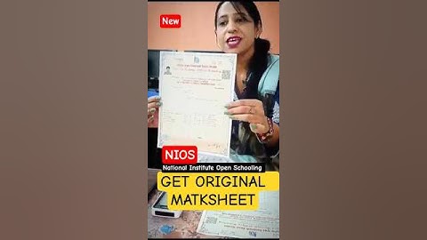 NIOS | MARKSHEET INFORMATION #nios #motivation #marksheet