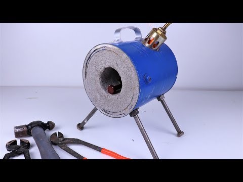 How to Make a Mini Blacksmith Propane Forge at Home. |DIY |