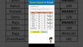 Error Count in Excel !