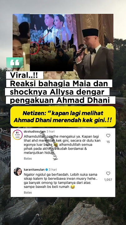 Reaksi bahagia Maia dengar pengakuan Ahmad Dhani #maiaestianty #ahmaddhani #alghazali #allysa #fyp
