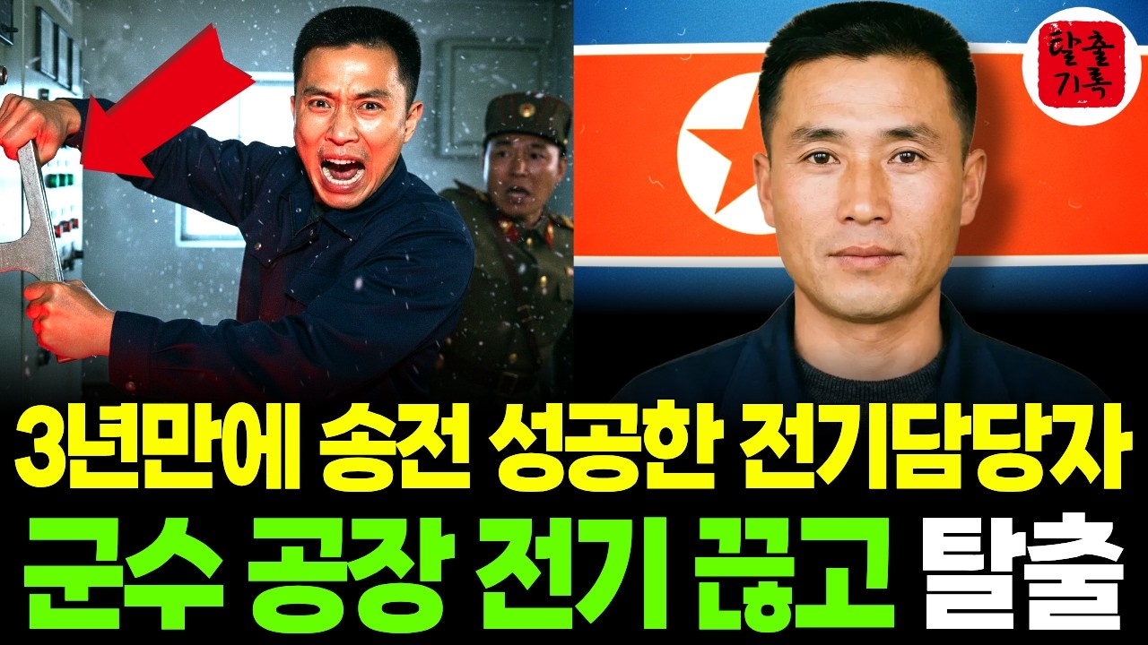 3년만에 송전 성공한 전기담당자, 군수 공장 전기 끊고 탈출 | 탈북사연