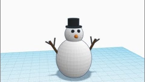 Create a 3D snowman using TinkerCAD