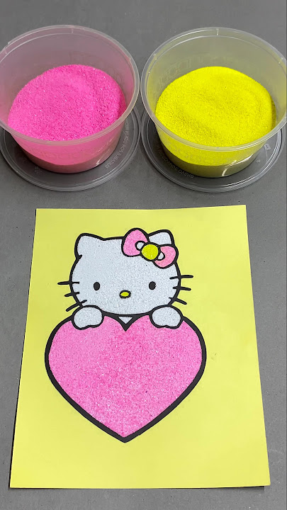 Kucing yang dilukis dengan pasir #sandasmr #santai #memuaskan #senipasir #lukisanpasir #kucing #pendek #trending