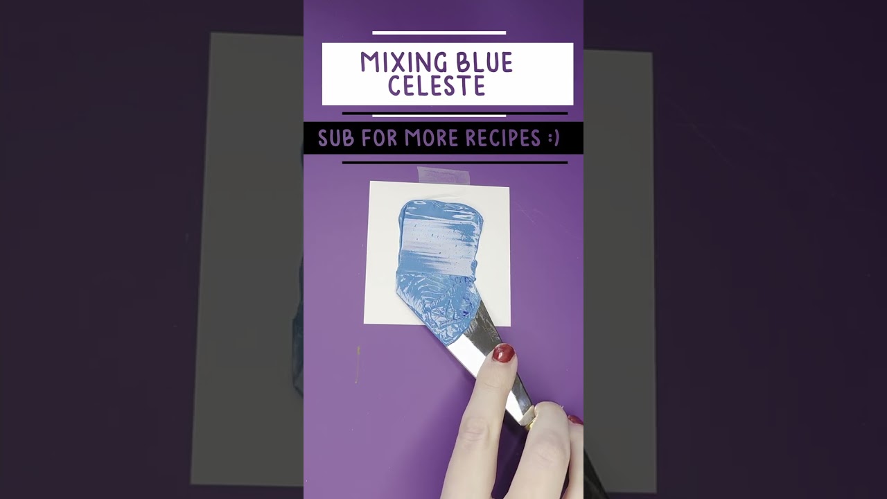 Mixing Blue Celeste Paint | ASMR Paint Mixing #colormixing #paintmixing #shorts