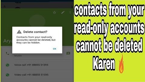 contacts from your read-only accounts cannot be deleted