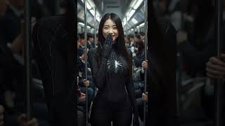 Woman Dressed As Spider-Man Causes A Stir In Seoul Subway