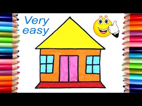 Colorful Home Drawings for Kids - Kids Art & Craft