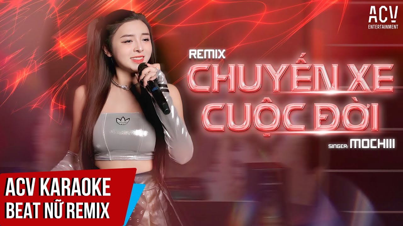 Karaoke | Chuyến Xe Cuộc Đời - Mochiii x Domino Remix | Beat Tone Nữ Chuẩn
