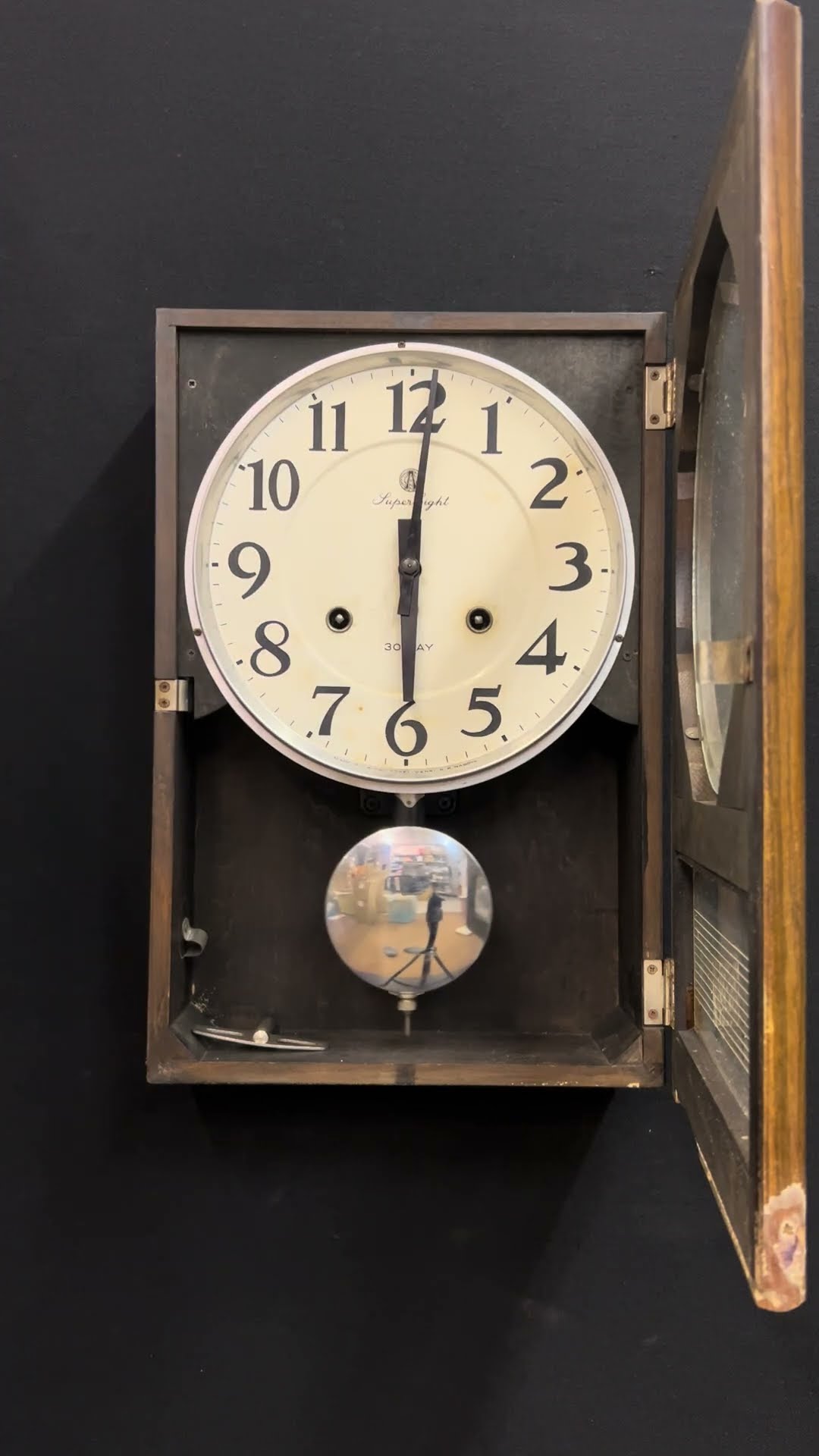 AICHI Super Eight 30DAY 振り子時計 ゼンマイ式ボンボン 手巻き鍵巻付