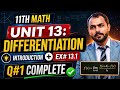 11th Class New Math|Unit#13|Differentiations|Introductions+EX#13.1|Q#1 Complete|Lec#6|By Prof.Ejaz