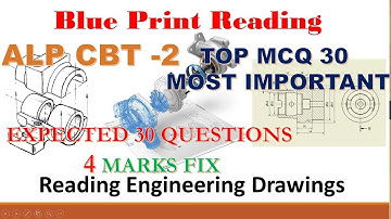 ENGINEERING DRAWING - Top 30 most important  Questions (SET-1) , ALP Technician CBT2 EXAM