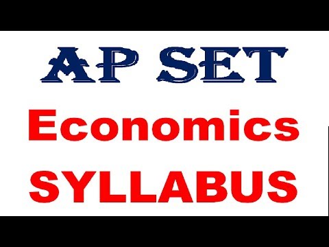 APSET Economics Syllabus In English మరియు తెలుగు లో