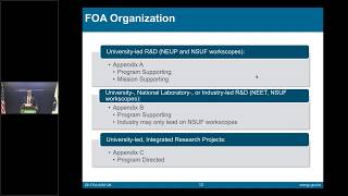FY 2020 CINR FOA Overview