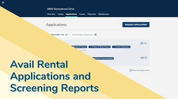 Rental Applications and Screening Reports  | Avail Landlord Software