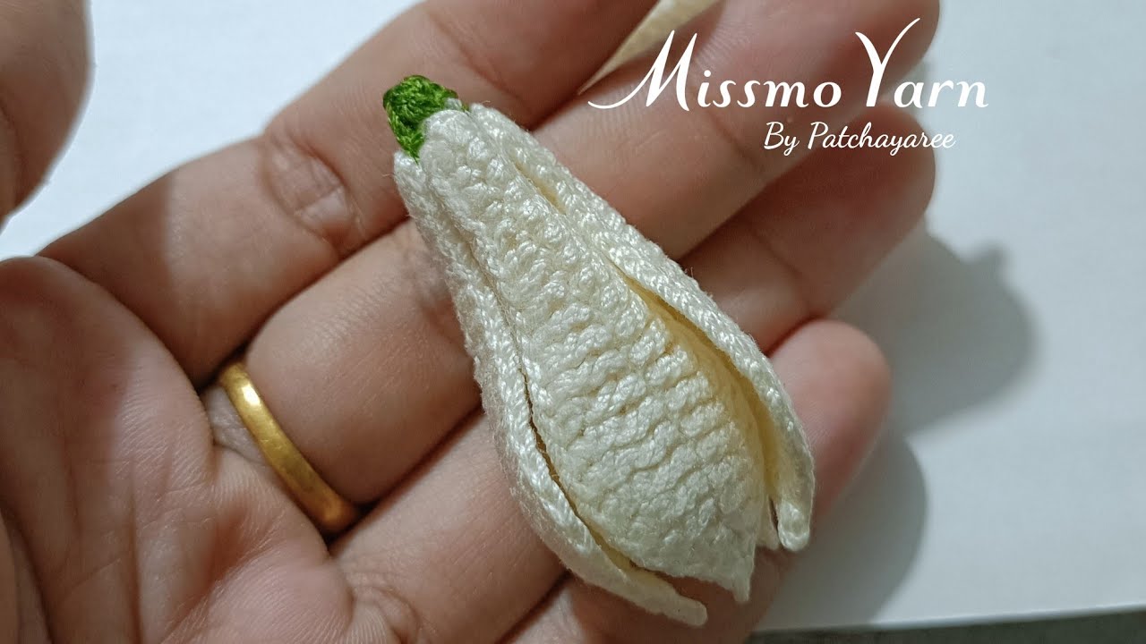 Вязание крючком пышного цветка чампа, включая приемы создания красивой формы (Вязание крючком цве...