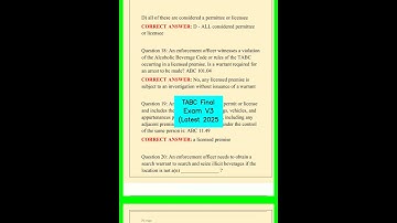 TABC Final Exam V3 Latest 2025 video