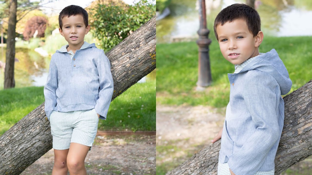 Casaca de niño con capucha. REVISTA PATRONES INFANTILES nº 28