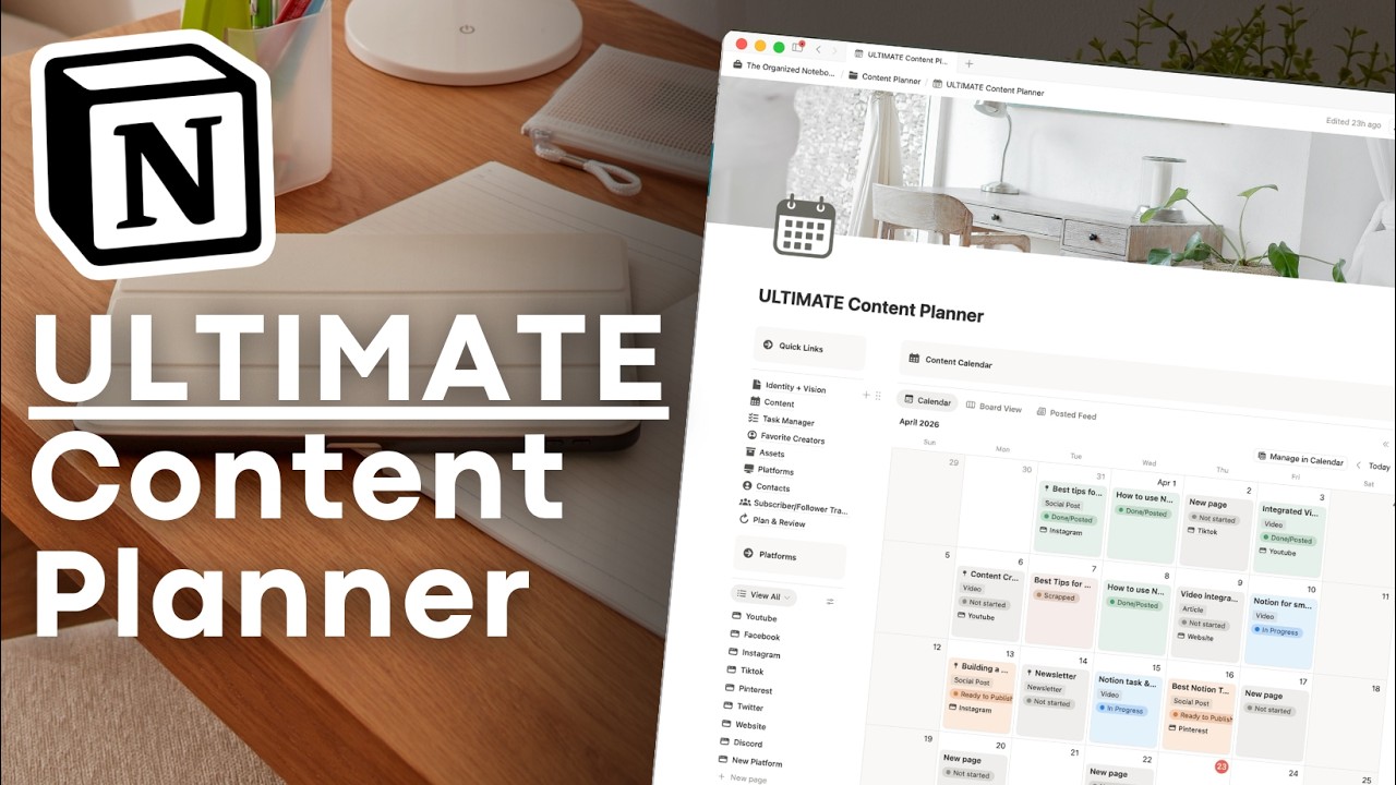 ULTIMATE Content Planner Notion Template | Template Tour & Tutorial ...