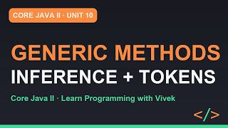 Core Java II: Generic Methods, Type Inference and Class of T Tokens | Unit 10