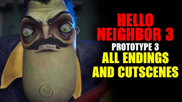 Hello Neighbor 3 Prototype 3 - ALL Cutscenes & Endings