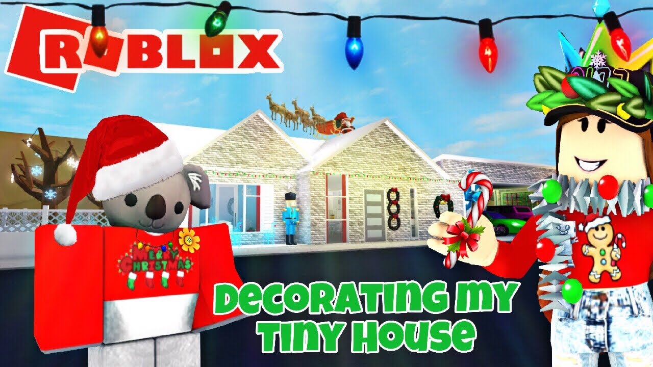 Roblox I Decorated My Tiny House For Christmas Bloxburg Speedbuild New Christmas Intro Youtube - neziplaysroblox teespring