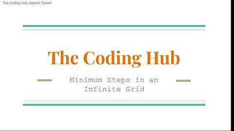 Min Steps in 2D Infinite Grid | Arrays | Interview Bit Solution