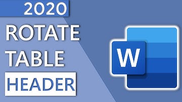 How to Rotate Table Header in Word and Write vertically - in 1 MINUTE