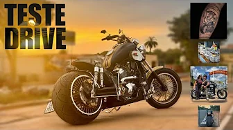 Teste Drive da Moto Custom + Fiz uma TATTO da Moto!!