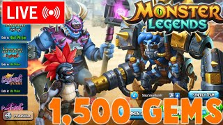 1,500+ GEMS VS TREASURE CAVE IN MONSTER LEGENDS! | SPENDING ALL TICKETS AT THE END!!! screenshot 5