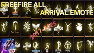 FREE FIRE ALL ARRIVAL ANIMATION EMOTE(2017-2025)| All ArrivalAnimationEmote#freefire#ffvideo
