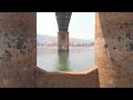 Lake Hume - Bethanga Bridge. Drone fly through of Bridge Pylon